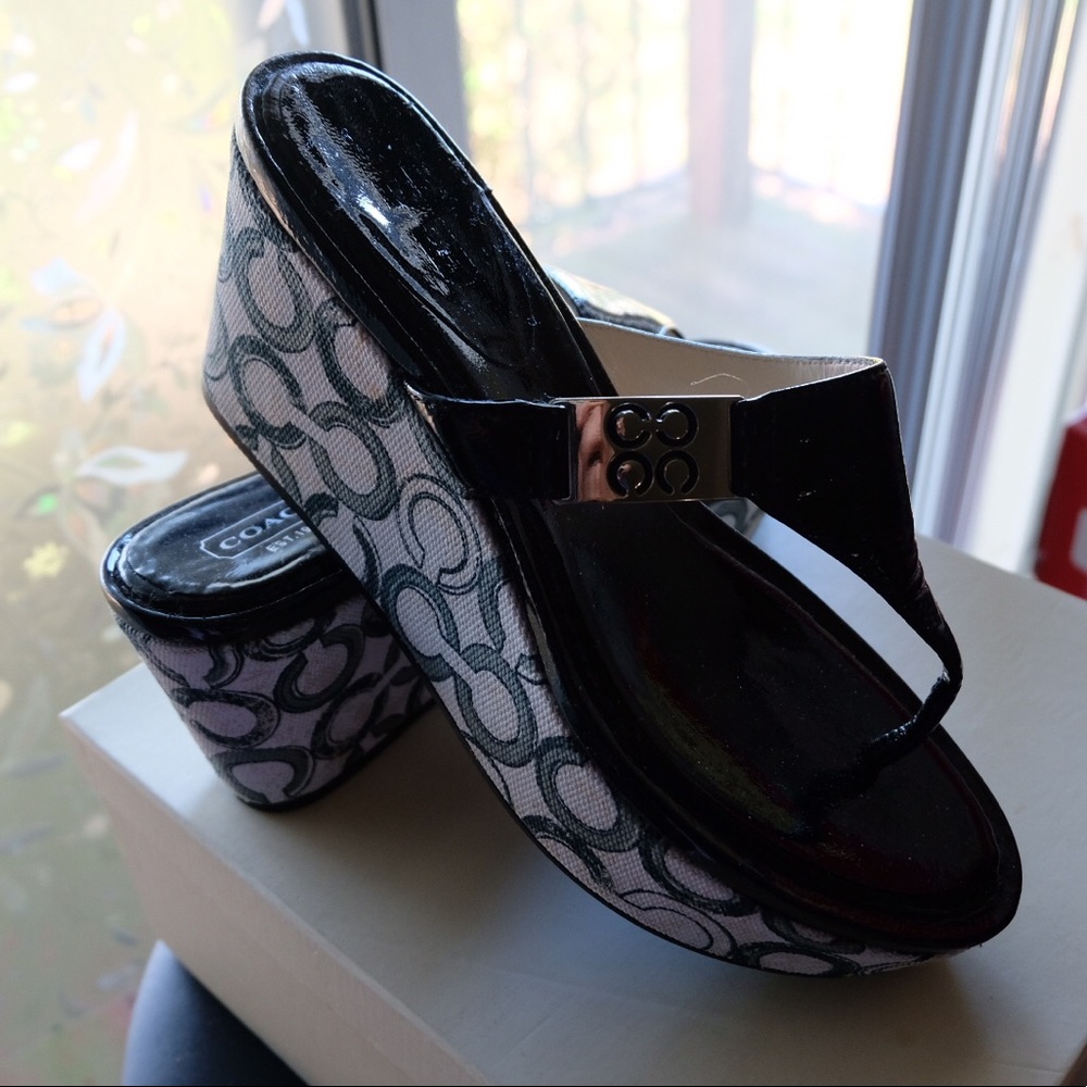 Monogrammed Coach Sandal